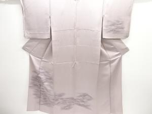 小舟に家屋風景模様刺繍一つ紋単衣訪問着